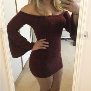 Flare sleeve mini dress from Fashion Nova! (NWOT)